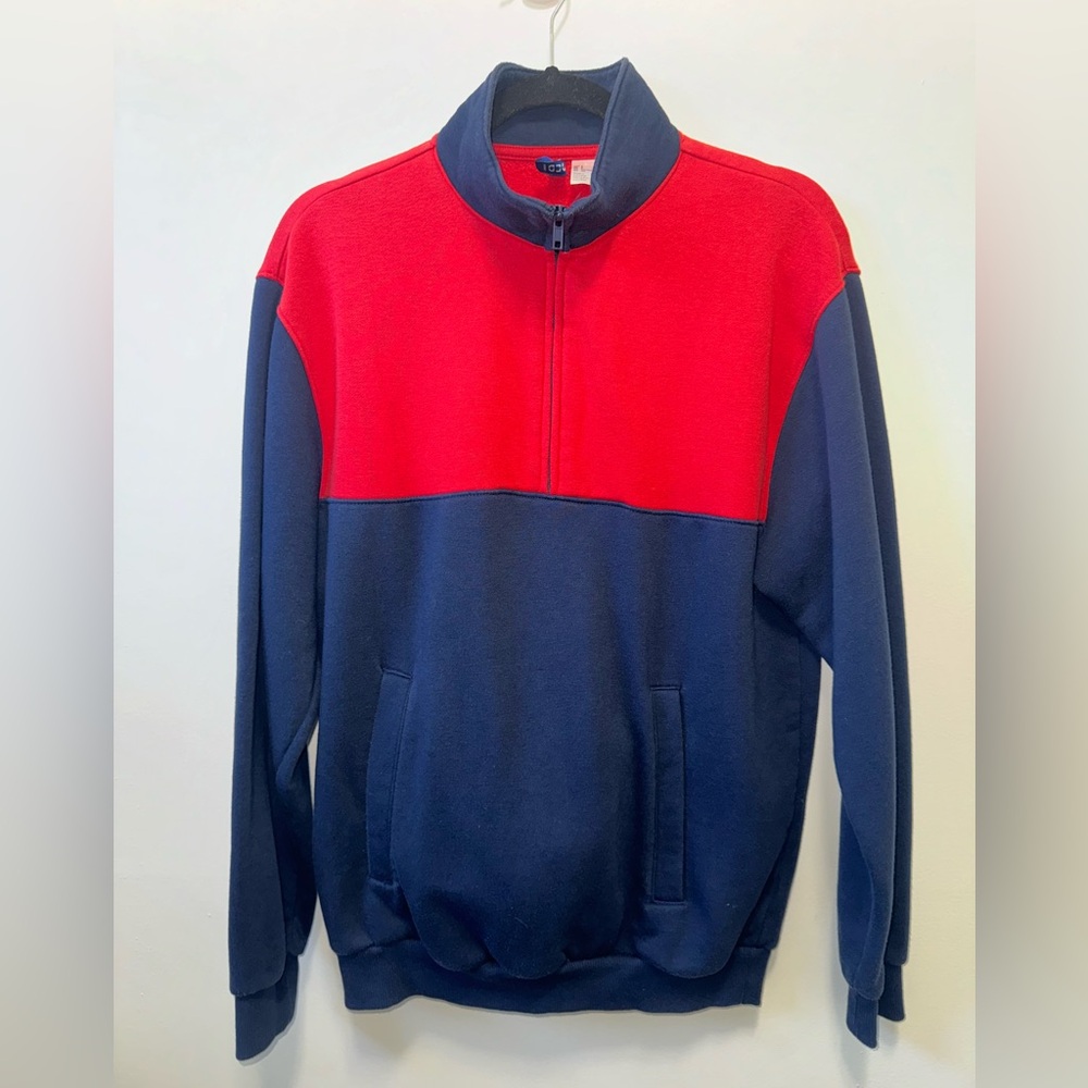 Quarter Zip Colorblock Sweatshirt